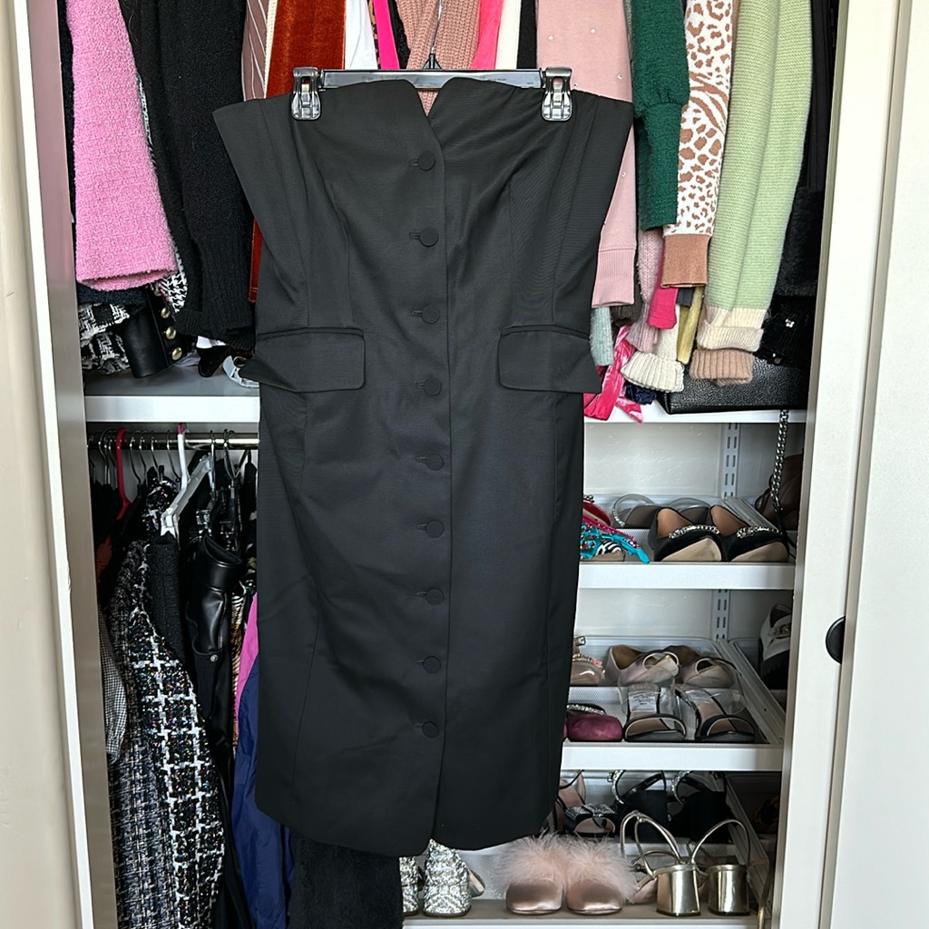 Banana Republic Strapless Button Up Suit Dress Nwt